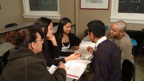 Group of students in tutorial