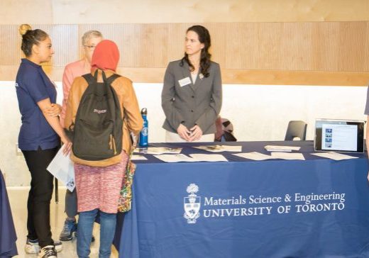 students at an engineering event with staff