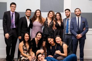 Group of students at dinner dance